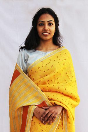 amber hue sari
