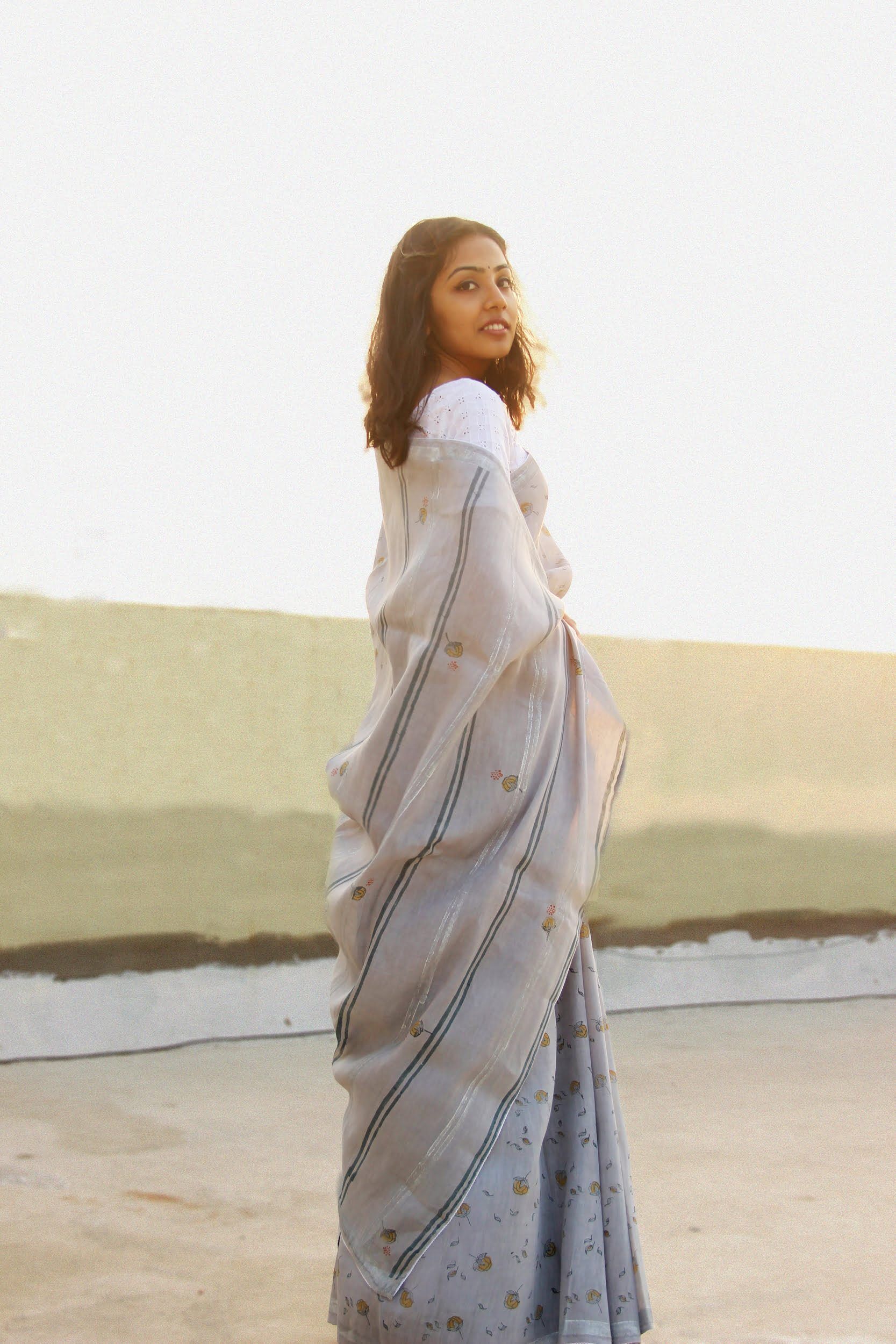 block printed sarees