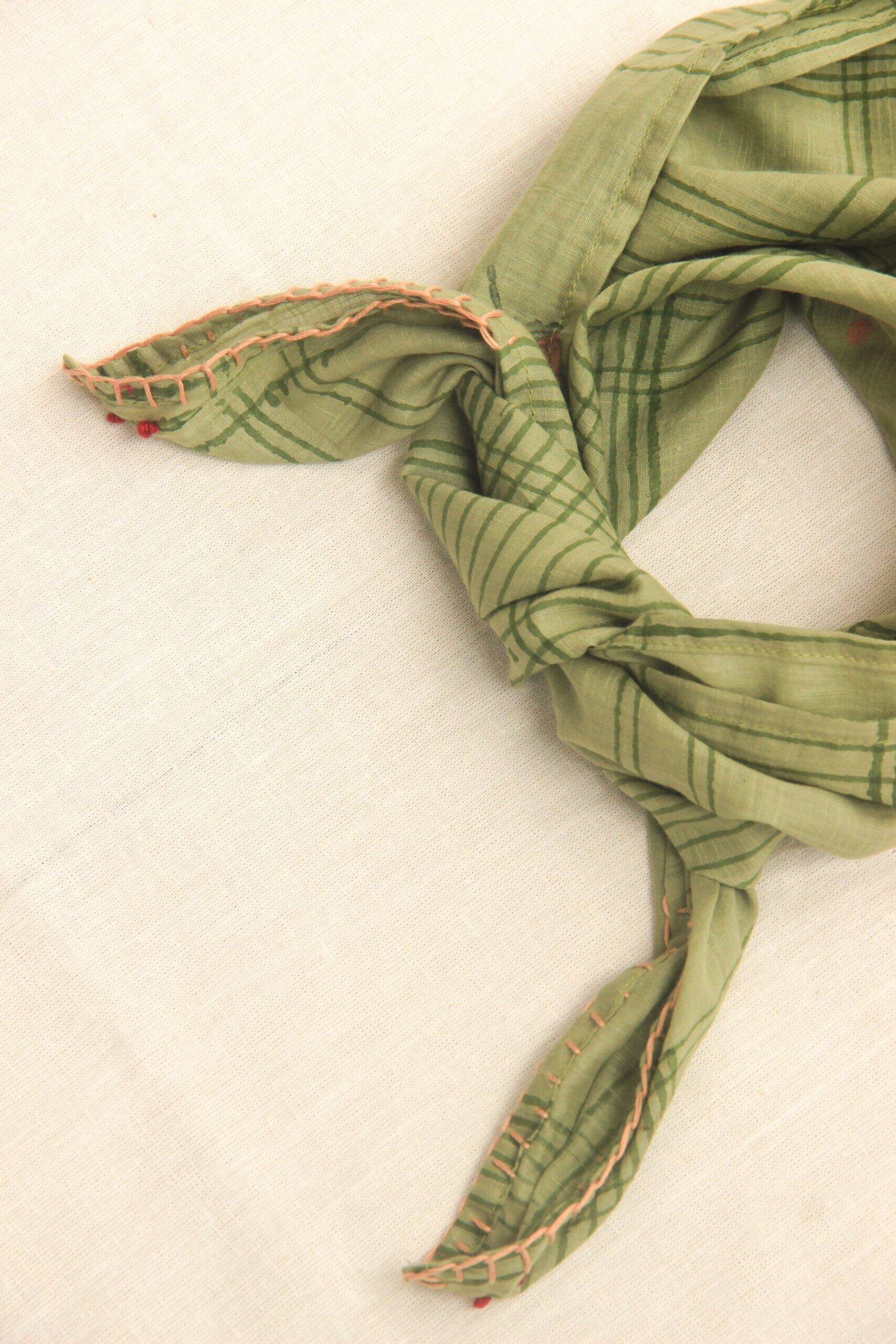 Olive Printed Bandana - Image 2