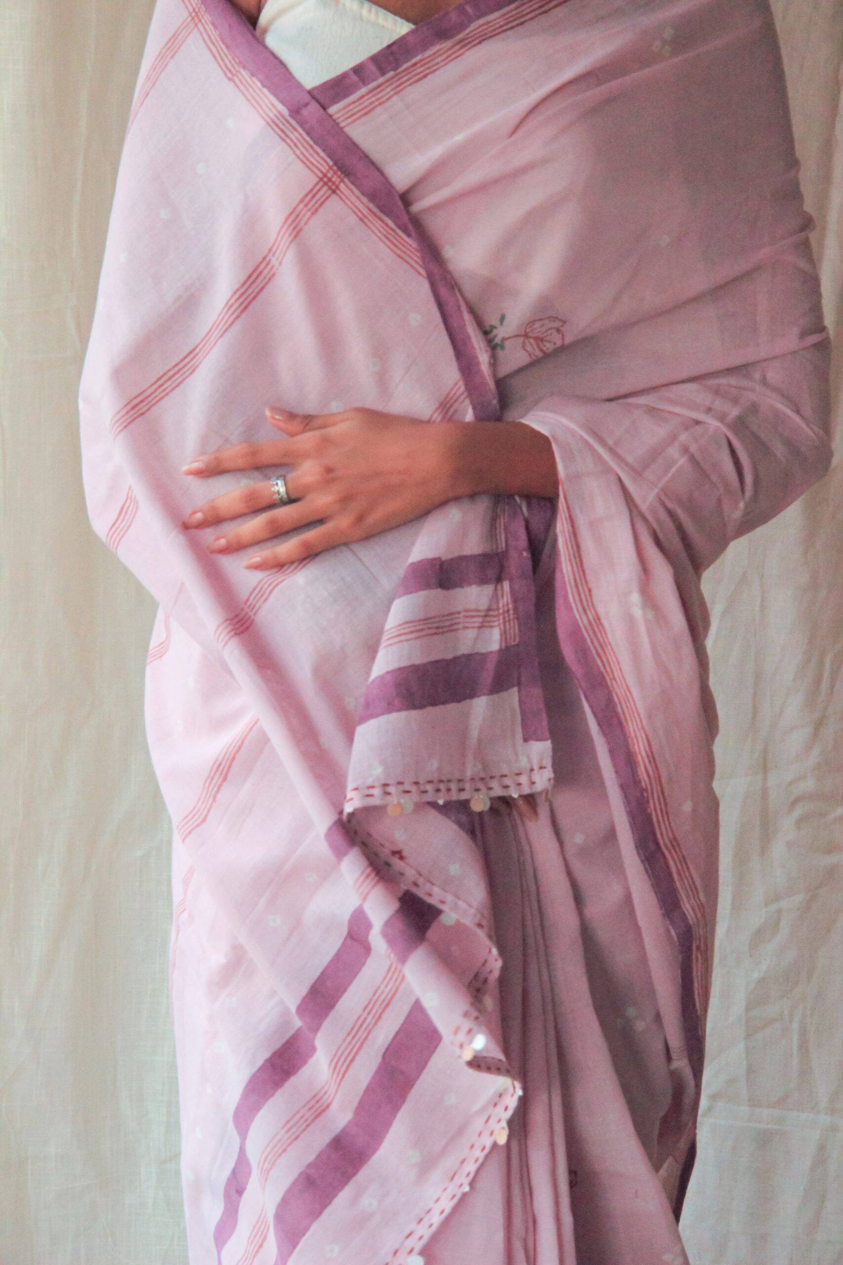 cotton bandhej saree
