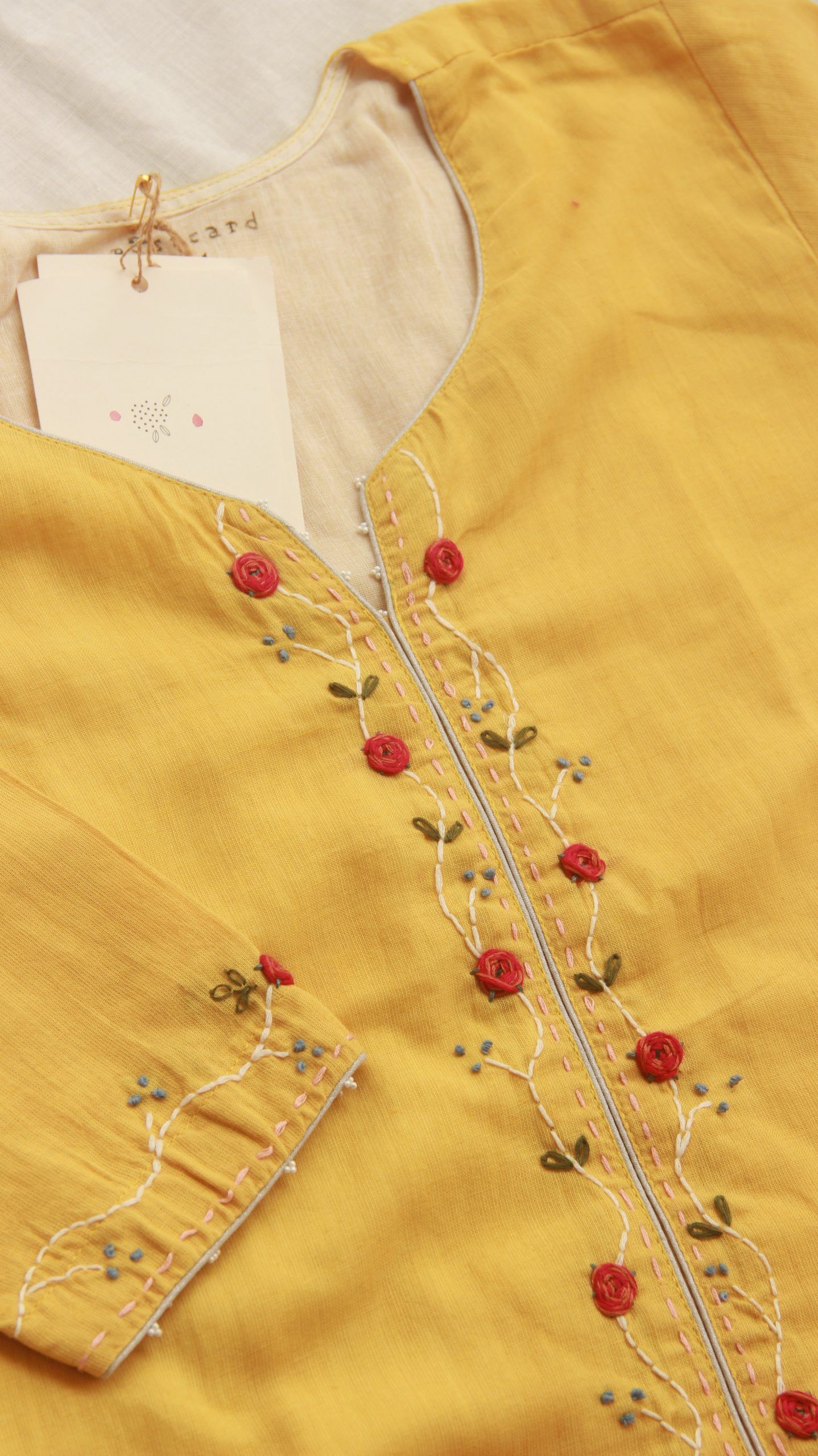 yellow linen cotton kurta set