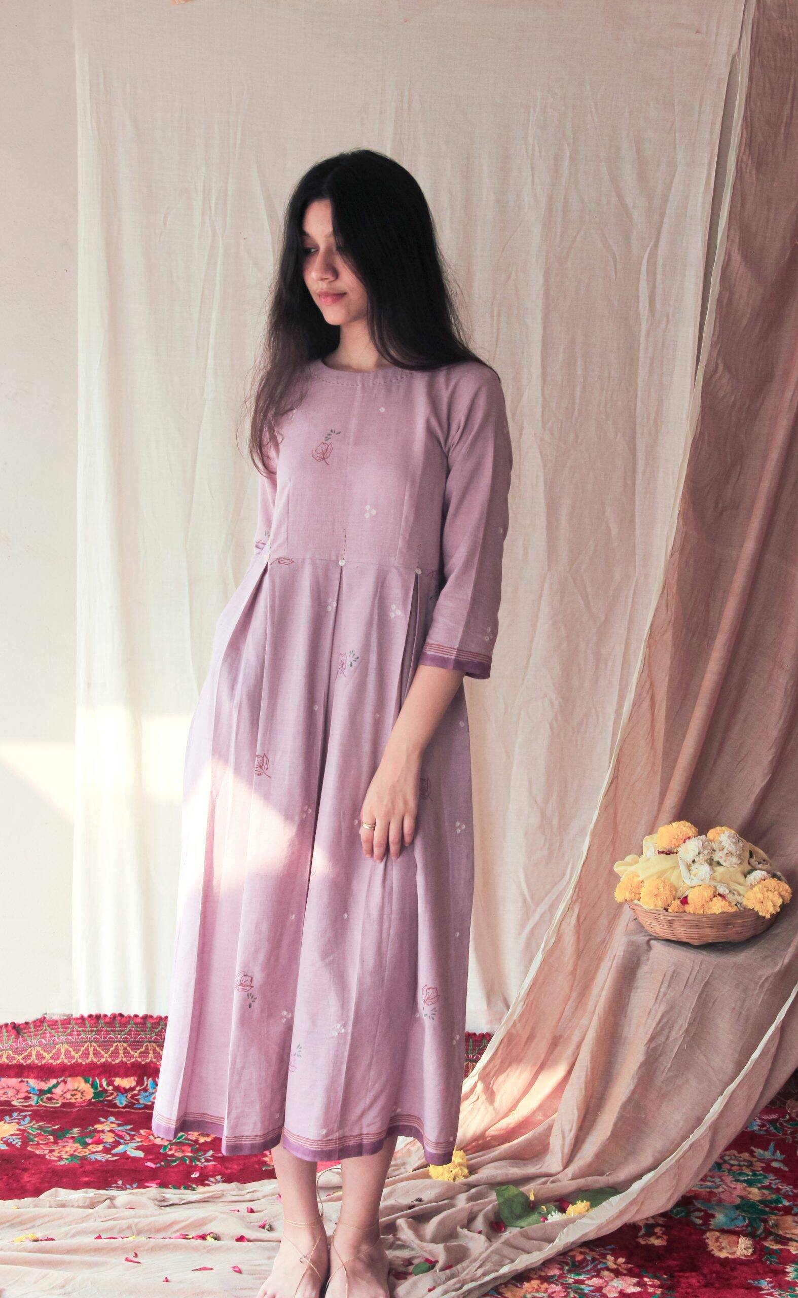Lily Lilac Cotton dress - Image 2